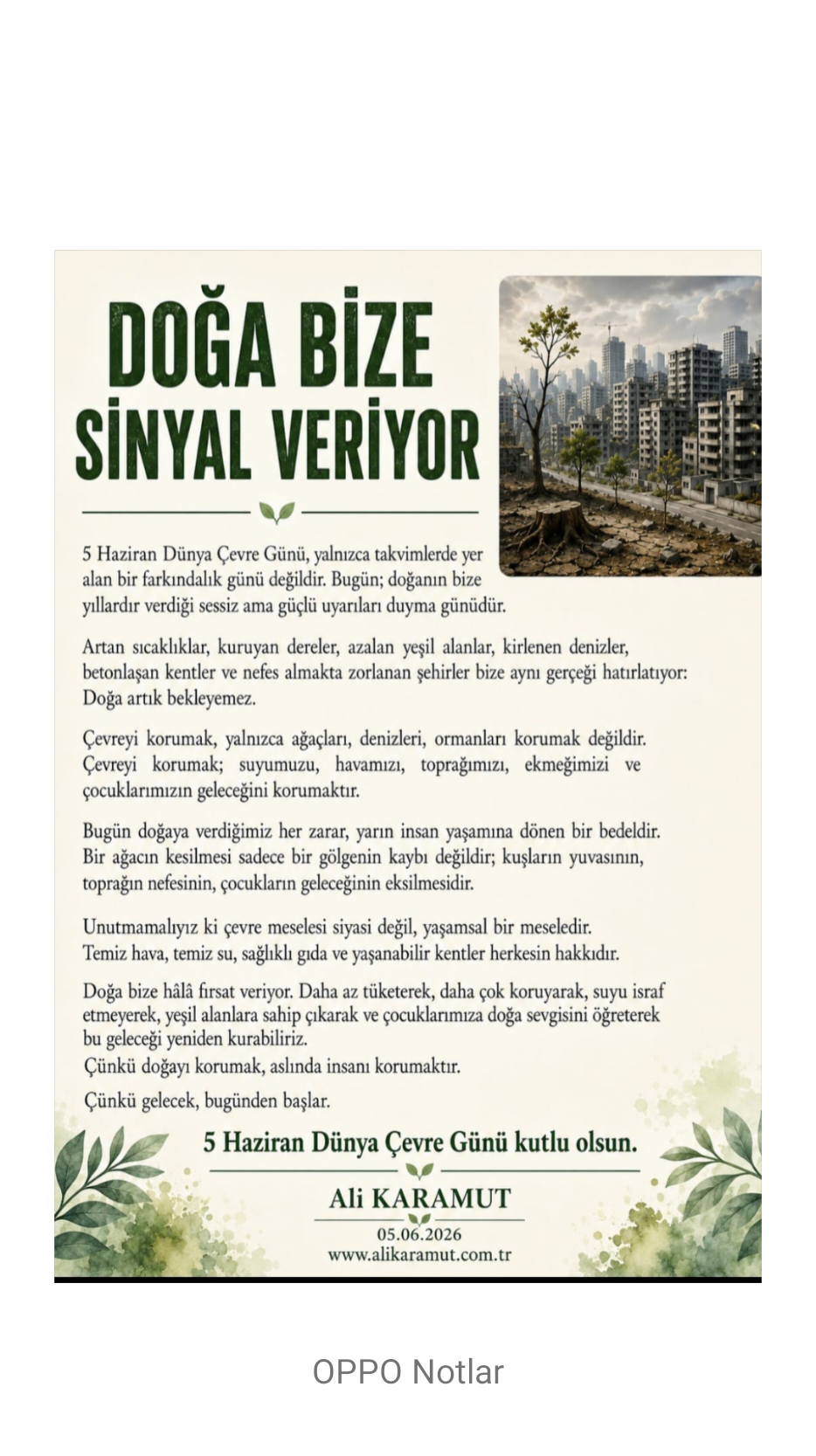 Doğa Bize Sinyal Veriyor