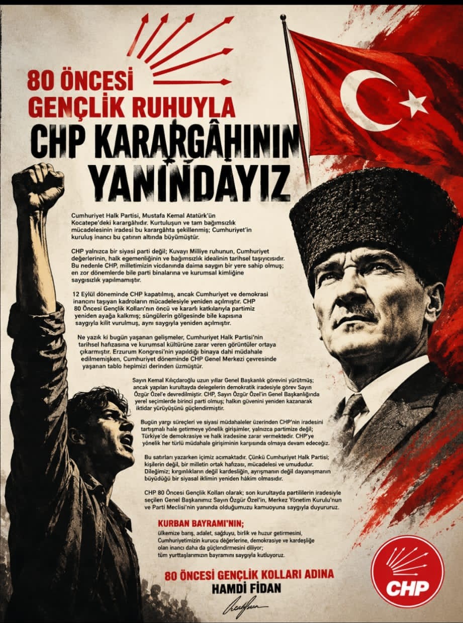 80 ÖNCESİ GENÇLİK RUHUYLA CHP Karargahının Yanındayız