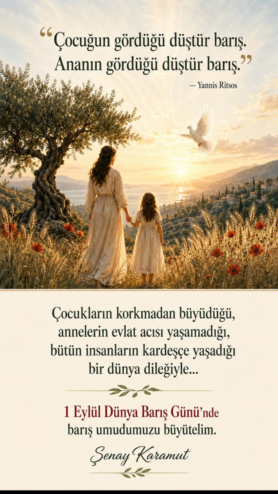 1 EYLÜL DÜNYA BARIŞ GÜNÜ KUTLAMASI